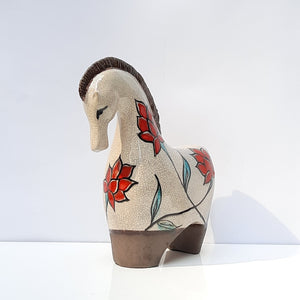 Red flower patterned Horse (L)