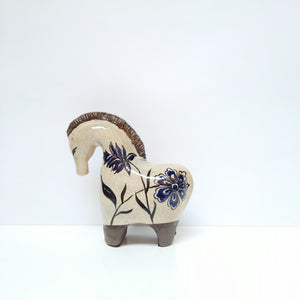 Cobalt flowering patterned Horse (S)