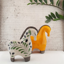 Load image into Gallery viewer, Green branched patterned Horse (L)
