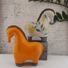 Load image into Gallery viewer, Lemon patterned Horse (L)
