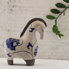 Load image into Gallery viewer, Navy color bud patterned Horse (L)
